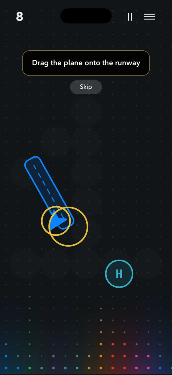 Drawing a flight path to route a plane onto a runway