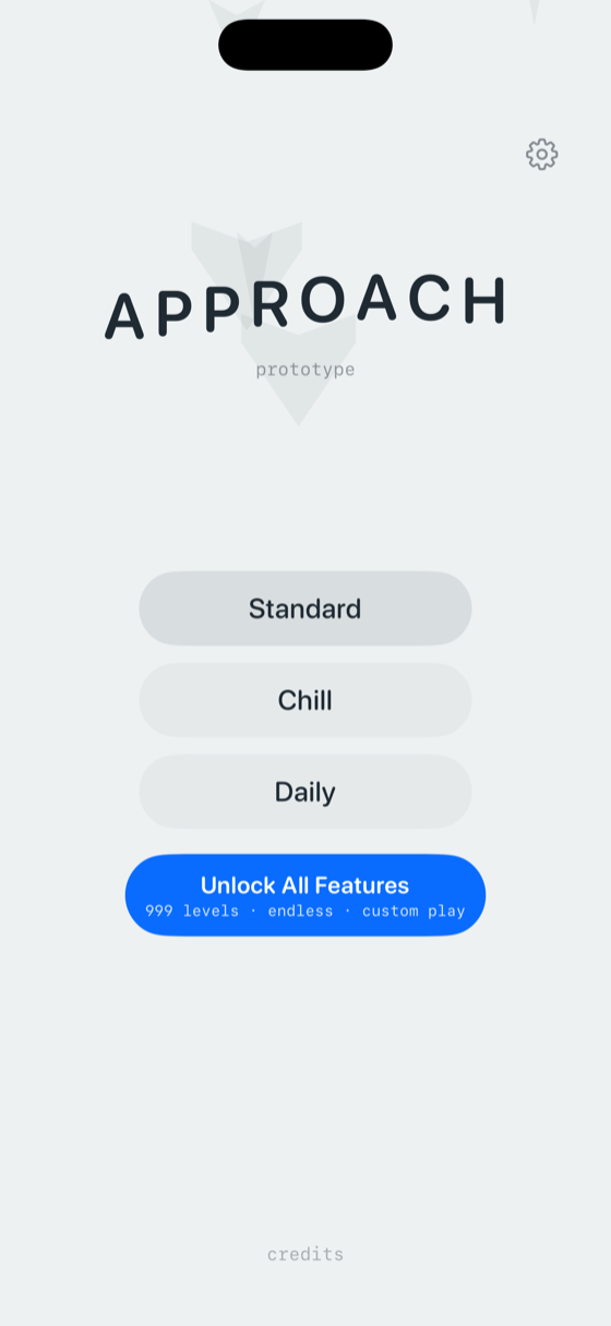 Approach main menu
